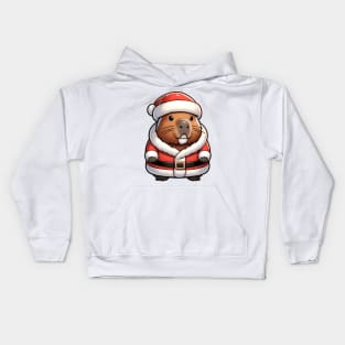 Anime Capybara Christmas Kids Hoodie